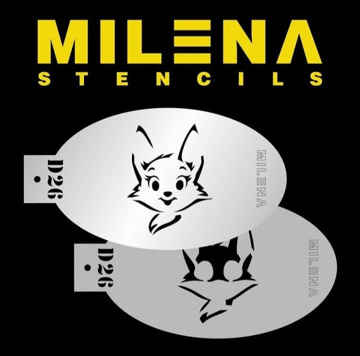 Milena Stencils | Face Painting Stencil - Perky Fox | New - Fusion Body Art