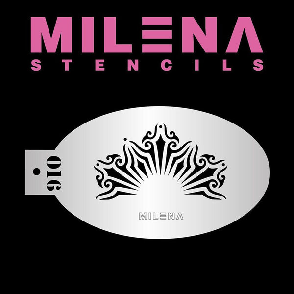 MILENA STENCILS | Face Painting Stencil - Princess Crown 016 - Fusion Body Art