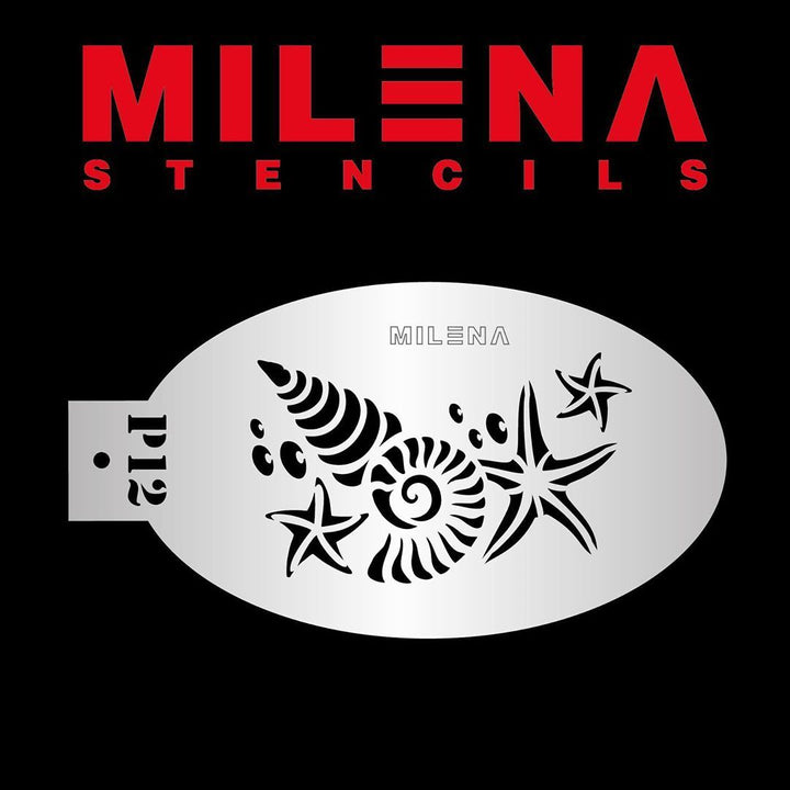 MILENA STENCILS | Face Painting Stencil - Seashells P12 - Fusion Body Art