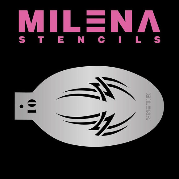 MILENA STENCILS | Face Painting Stencil - Sharp Tribal 01 - Fusion Body Art