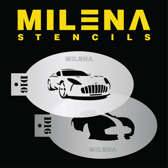 MILENA STENCILS | Face Painting Stencil - Sports Car D16 - Fusion Body Art