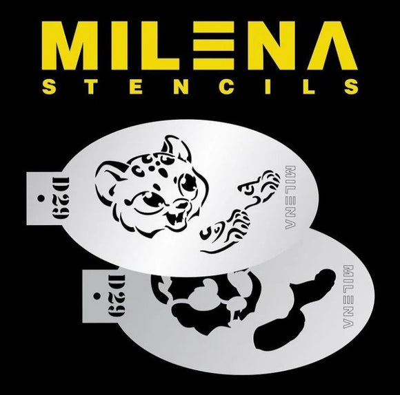 Milena Stencils | Face Painting Stencil - Spotted Cub | New - Fusion Body Art