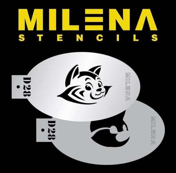 Milena Stencils | Face Painting Stencil - Striped Cub | New - Fusion Body Art