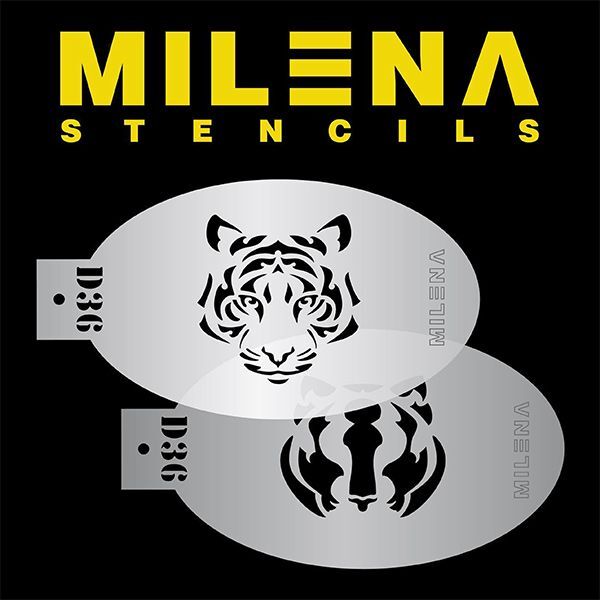 Milena Stencils | Face Painting Stencil - Tiger | New - Fusion Body Art