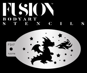 Mystic Dragon Face Paint Stencil - FS07 - Fusion Body Art