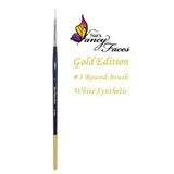 Nat's Gold Edition | Face Painting Brush #3 Round - Fusion Body Art