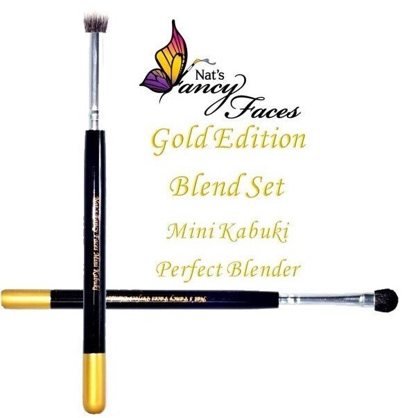 Nat's Gold Edition | Face Painting Mini Kabuki & Perfect Blender Set - Fusion Body Art