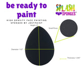 Splash Face Painting Sponges by Jest Paint | HIGH DENSITY | Droplet 6pk - Fusion Body Art