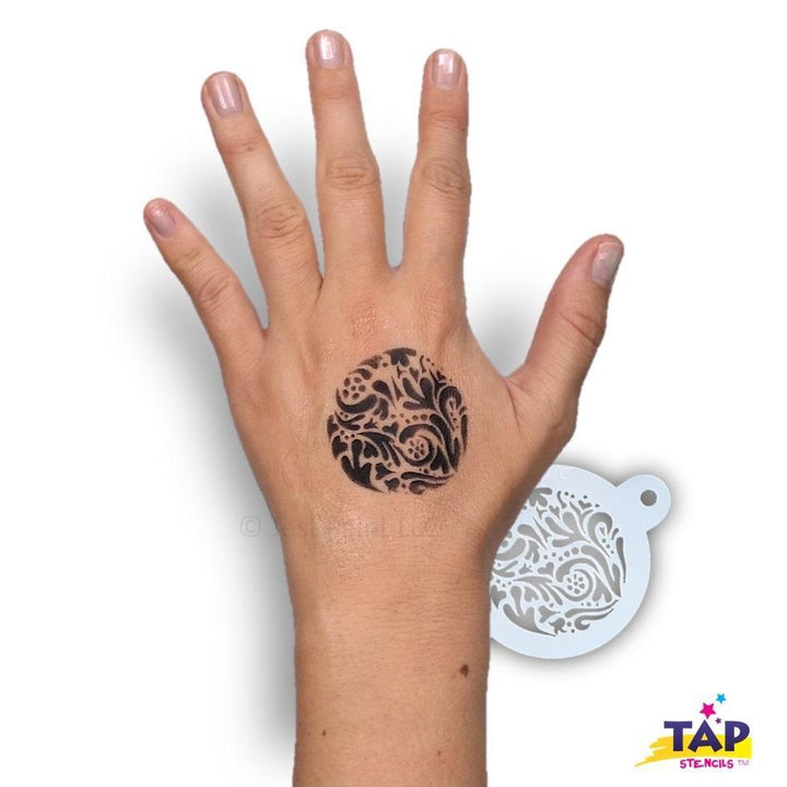 TAP 022 Face Painting Stencil | Swirly (non - stocked) - Fusion Body Art