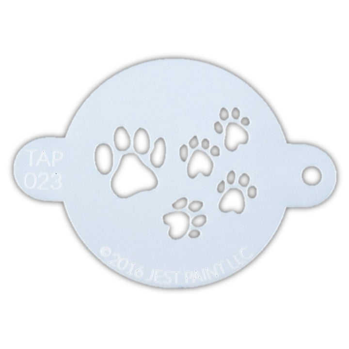 TAP 023 Face Painting Stencil | Paw Prints - Fusion Body Art