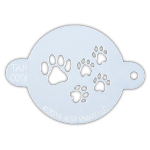 TAP 023 Face Painting Stencil | Paw Prints - Fusion Body Art