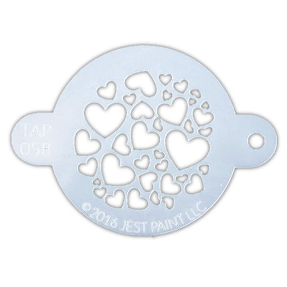 TAP 058 Face Painting Stencil | Sweet Hearts - Fusion Body Art