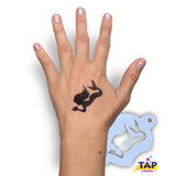 TAP 093 Face Painting Stencil | Mermaid with Shell - Fusion Body Art