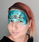 TAP 093 Face Painting Stencil | Mermaid with Shell - Fusion Body Art