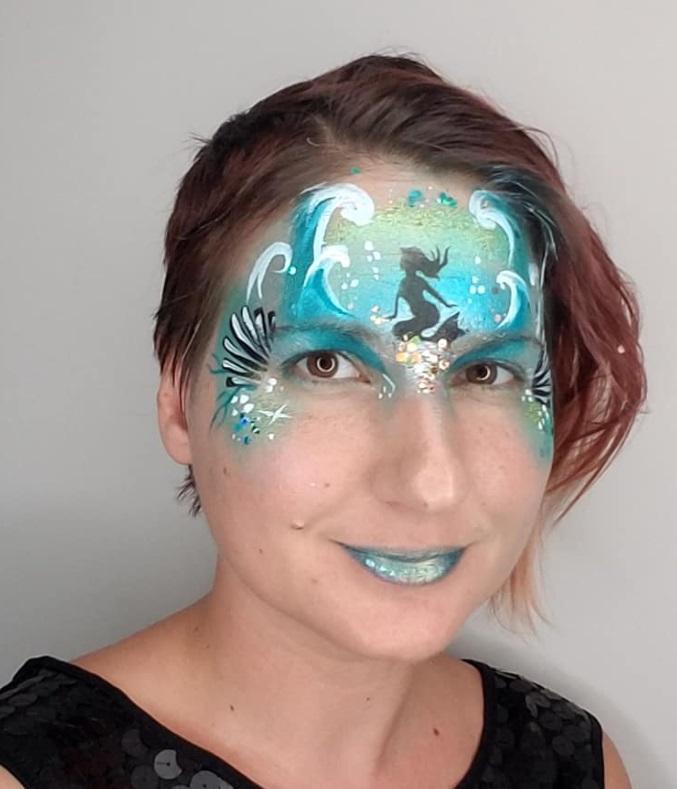 Sunbathing Mermaid Face Painting