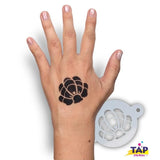 TAP 102 Face Painting Stencil | Mermaid Crown Clam Shell - Fusion Body Art