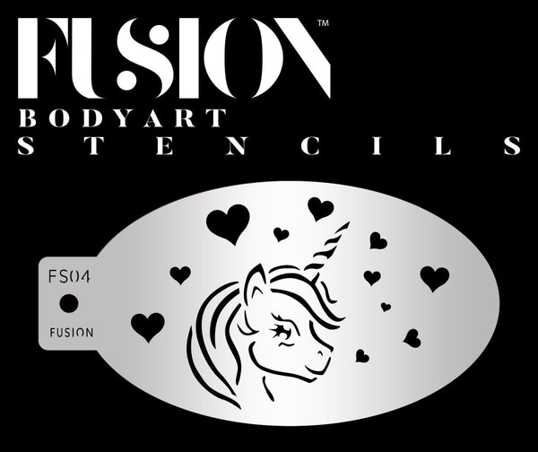 Unicorn In Love Face Paint Stencil - FS04 - Fusion Body Art