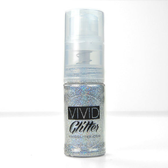VIVID Glitter | Fine Mist Glitter Spray Pump | Silver Hologram 14ml - Fusion Body Art