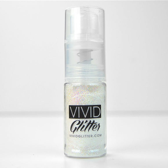 VIVID Glitter | Fine Mist Glitter Spray Pump | White Hologram 14ml - Fusion Body Art