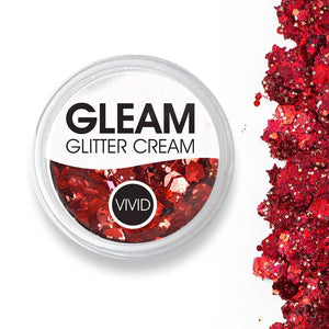VIVID Glitter | GLEAM Glitter Cream | Cardinal 7.5g Jar - Fusion Body Art