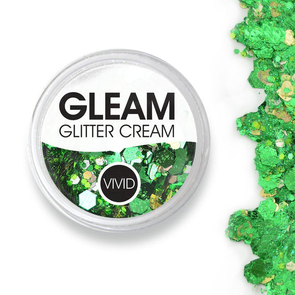 VIVID Glitter | GLEAM Glitter Cream | Evergreen 7.5g Jar - Fusion Body Art