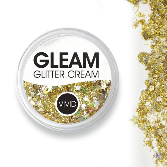VIVID Glitter | GLEAM Glitter Cream | Gold Dust 25g Jar - Fusion Body Art