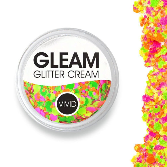 VIVID Glitter | GLEAM Glitter Cream | Ignite UV 7.5g Jar - Fusion Body Art