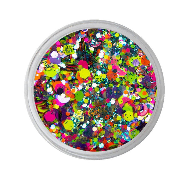 VIVID Glitter | Loose Chunky Body Glitter | Aloha 7.5g Jar - Fusion Body Art