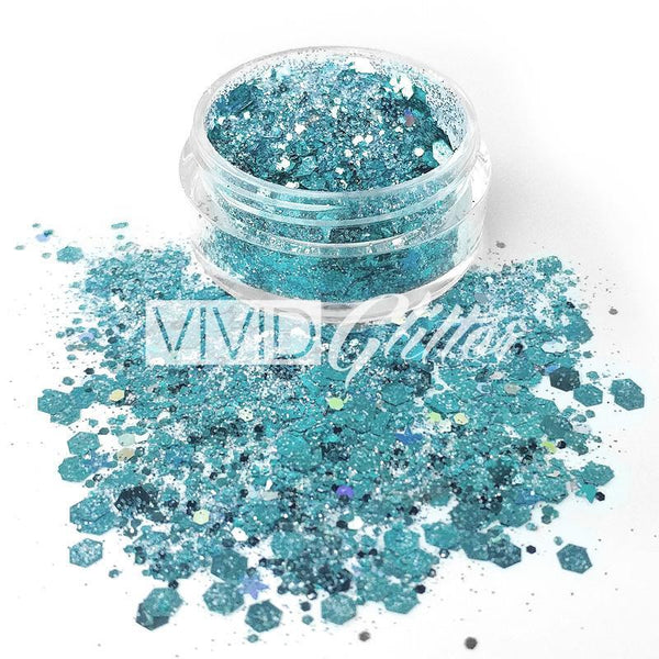 VIVID Glitter | Loose Chunky Body Glitter | Angelic Ice 7.5g Jar - Fusion Body Art