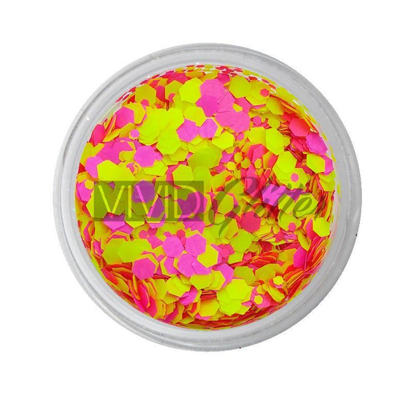 VIVID Glitter | Loose Chunky Body Glitter | Anti Gravity UV 7.5g Jar - Fusion Body Art