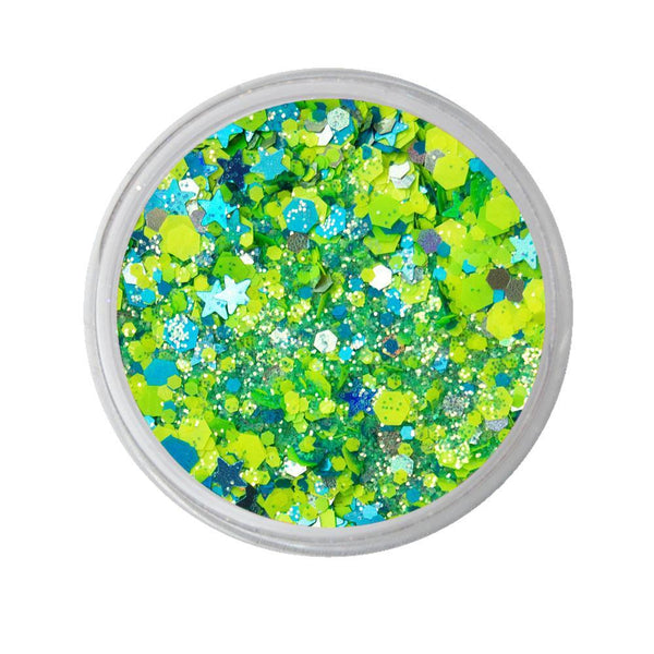 VIVID Glitter | Loose Chunky Body Glitter | Breeze 7.5g Jar - Fusion Body Art