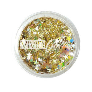 VIVID Glitter | Loose Chunky Body Glitter | Gold Dust 7.5g Jar - Fusion Body Art