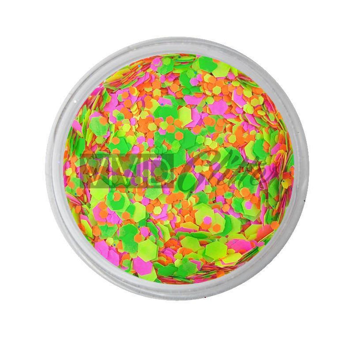 VIVID Glitter | Loose Chunky Body Glitter | Ignite UV 7.5g Jar - Fusion Body Art