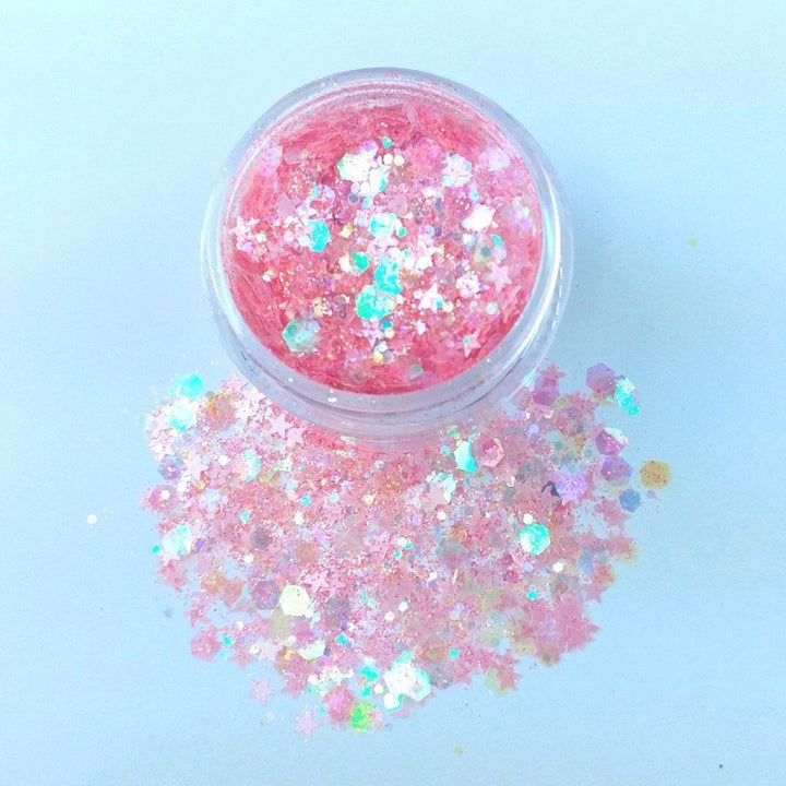 VIVID Glitter | Loose Chunky Body Glitter | Mystic Melon 7.5g Jar - Fusion Body Art