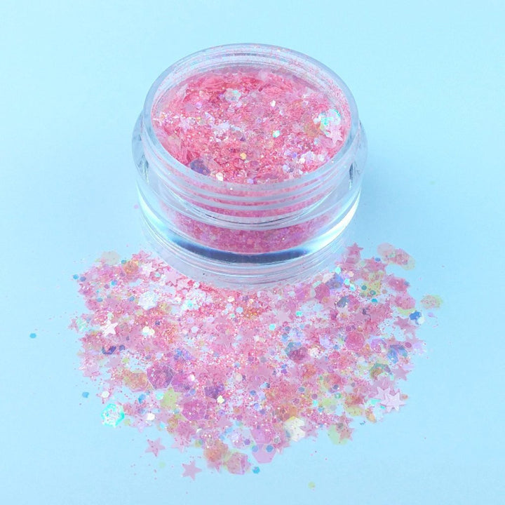 VIVID Glitter | Loose Chunky Body Glitter | Mystic Melon 7.5g Jar - Fusion Body Art