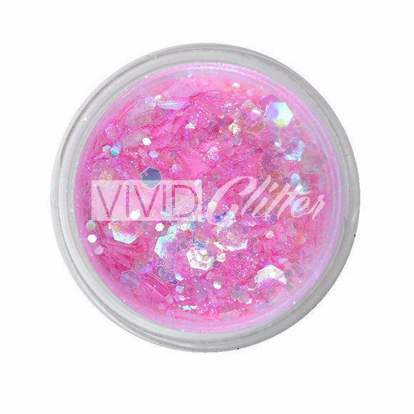 VIVID Glitter | Loose Chunky Body Glitter | Princess Pink 7.5g Jar - Fusion Body Art