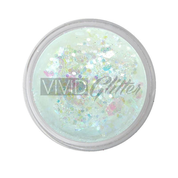 VIVID Glitter | Loose Chunky Body Glitter | Purity - Chunky Mix 7.5g Jar - Fusion Body Art