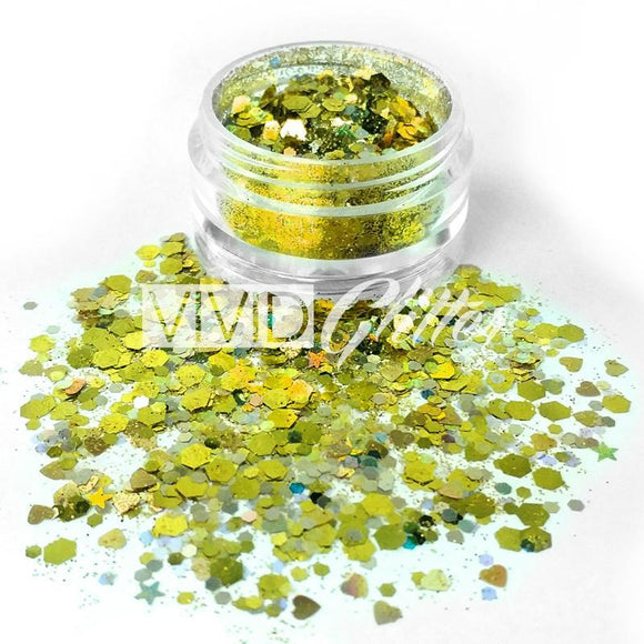 VIVID Glitter | Loose Chunky Body Glitter | Treasure 7.5g Jar - Fusion Body Art