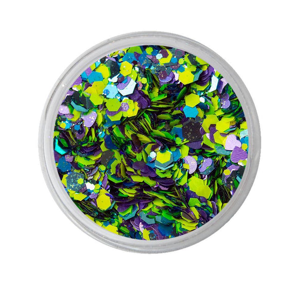 VIVID Glitter | Loose Chunky Body Glitter | Wild Bloom 7.5g Jar - Fusion Body Art