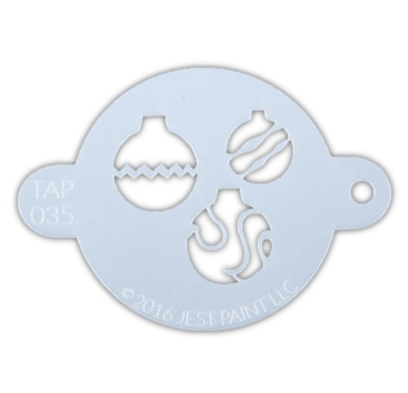 TAP 035 Face Painting Stencil | Christmas Ornaments (non-stocked)